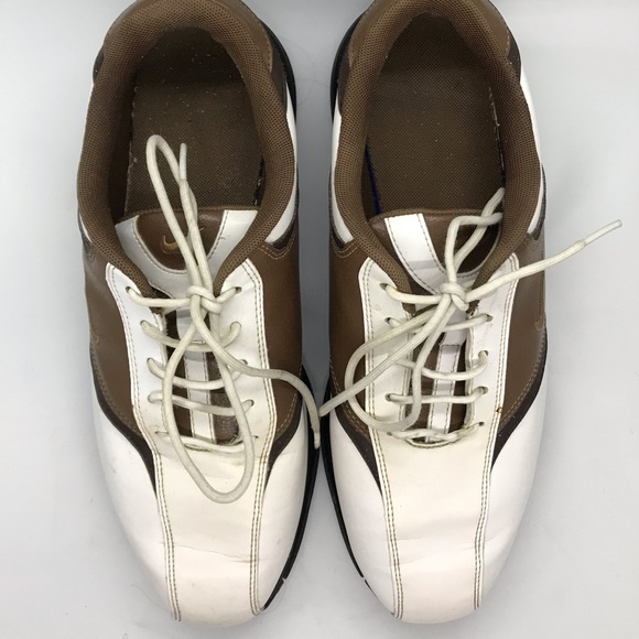 Nike Shoes Mens 95 W Nike Heritage Golf Shoes White Brown Poshmark